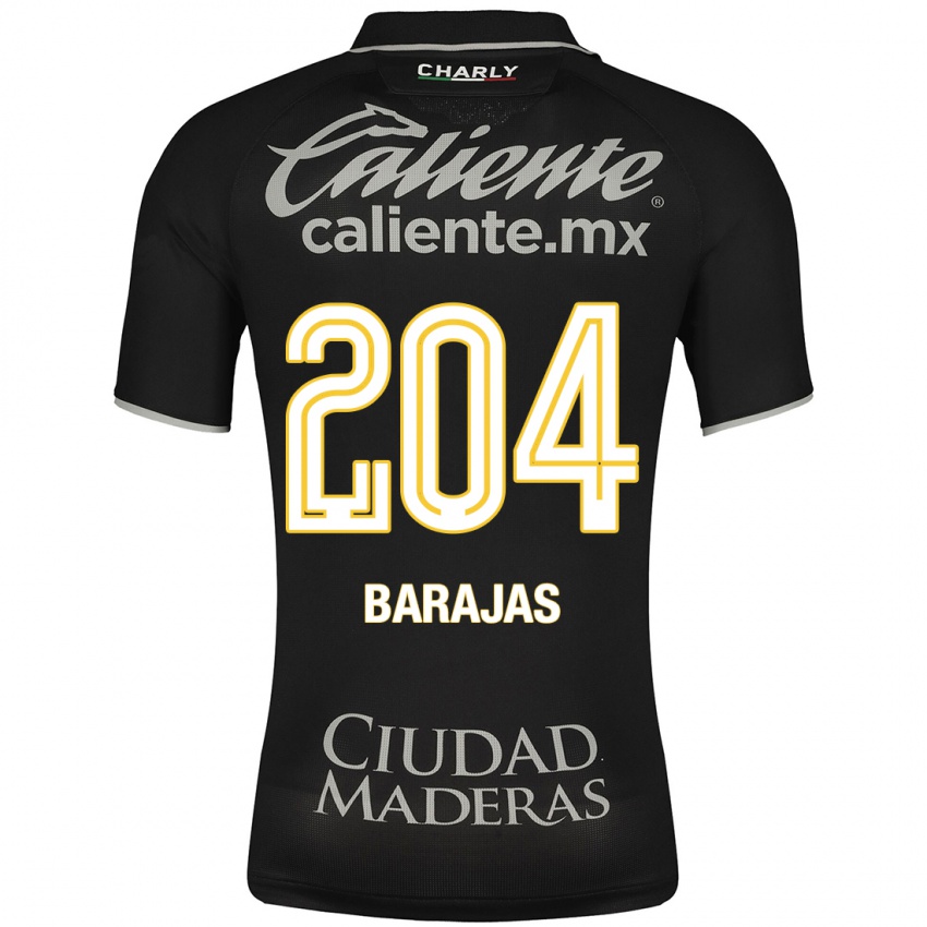 Hombre Camiseta Víctor Barajas #204 Negro 2ª Equipación 2023/24 La Camisa