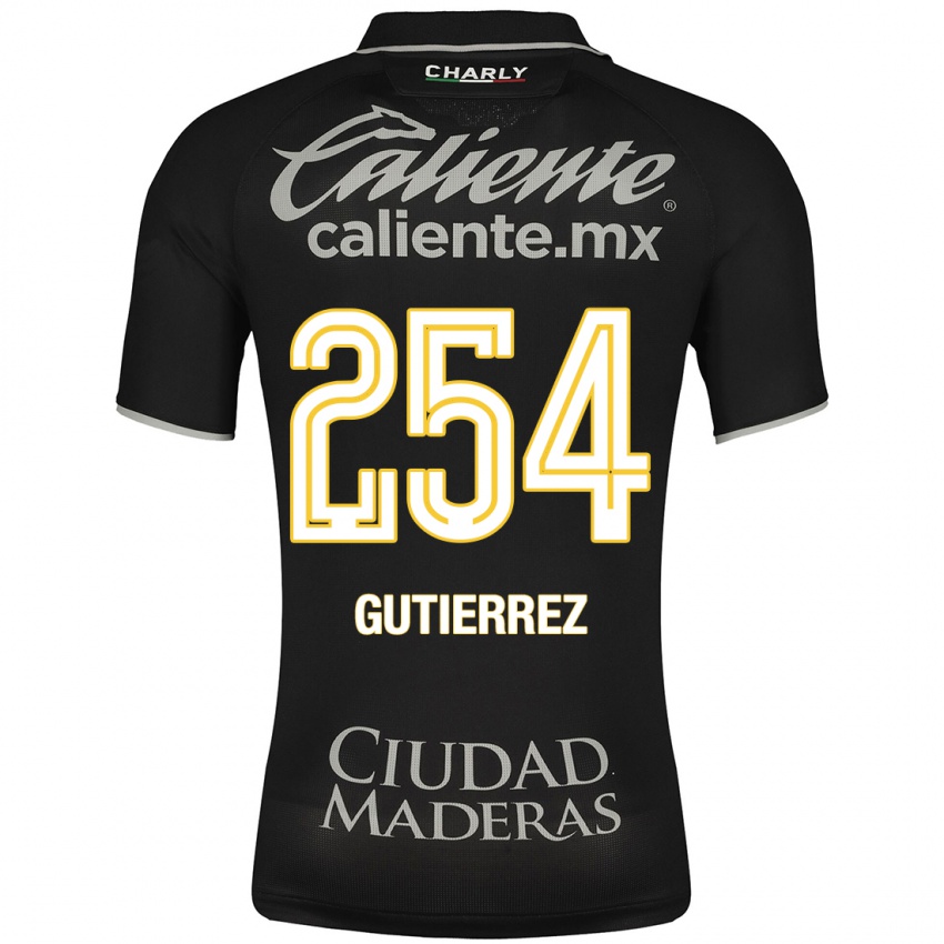 Hombre Camiseta Alan Gutiérrez #254 Negro 2ª Equipación 2023/24 La Camisa