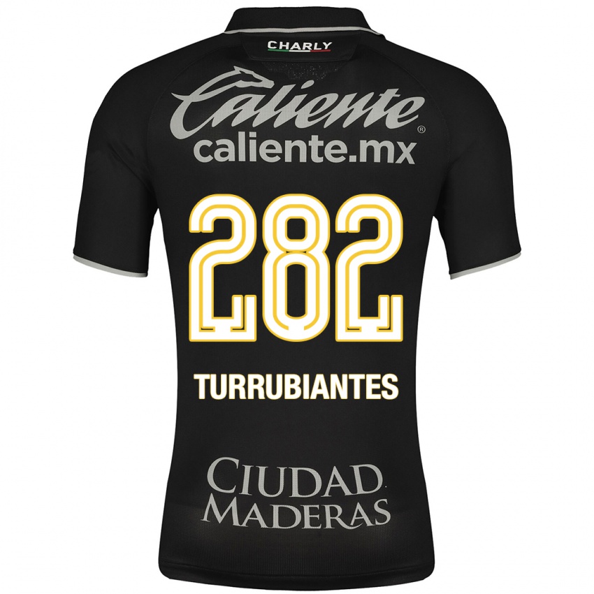 Hombre Camiseta Abdon Turrubiantes #282 Negro 2ª Equipación 2023/24 La Camisa