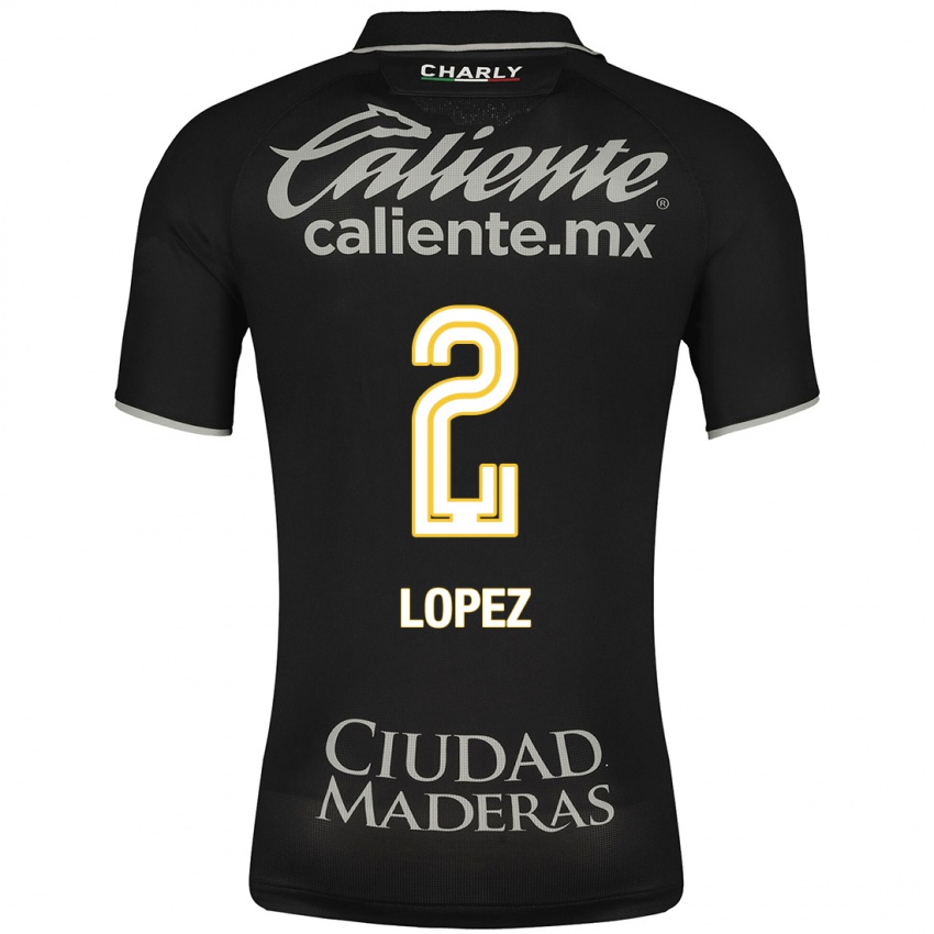 Hombre Camiseta Vanessa Lopez #2 Negro 2ª Equipación 2023/24 La Camisa