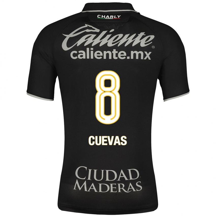 Hombre Camiseta Lucero Cuevas #8 Negro 2ª Equipación 2023/24 La Camisa