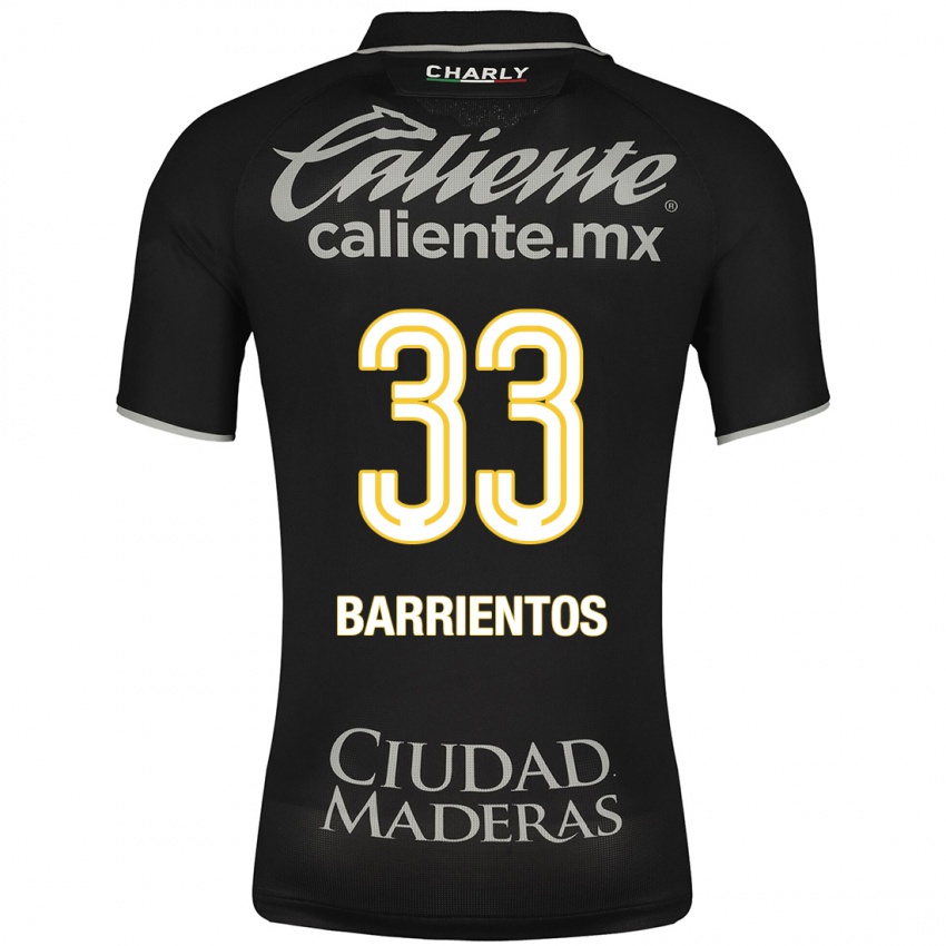 Hombre Camiseta Yashira Barrientos #33 Negro 2ª Equipación 2023/24 La Camisa