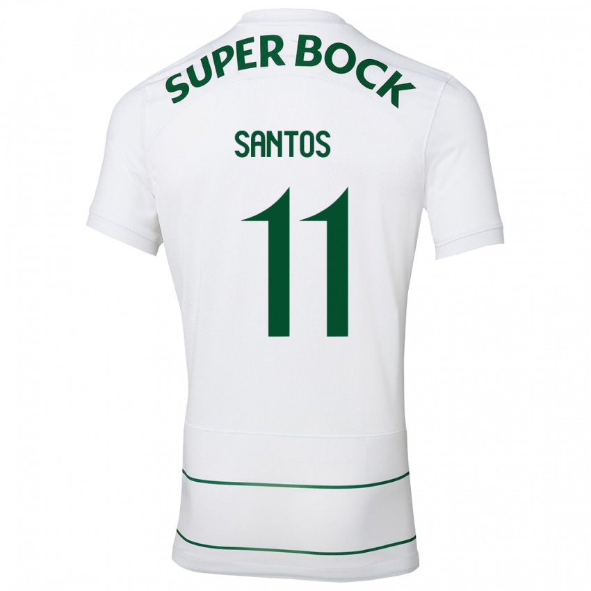 Hombre Camiseta Nuno Santos #11 Blanco 2ª Equipación 2023/24 La Camisa