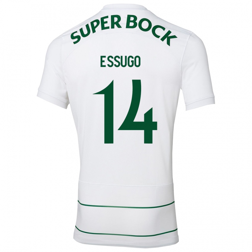 Hombre Camiseta Dario Essugo #14 Blanco 2ª Equipación 2023/24 La Camisa