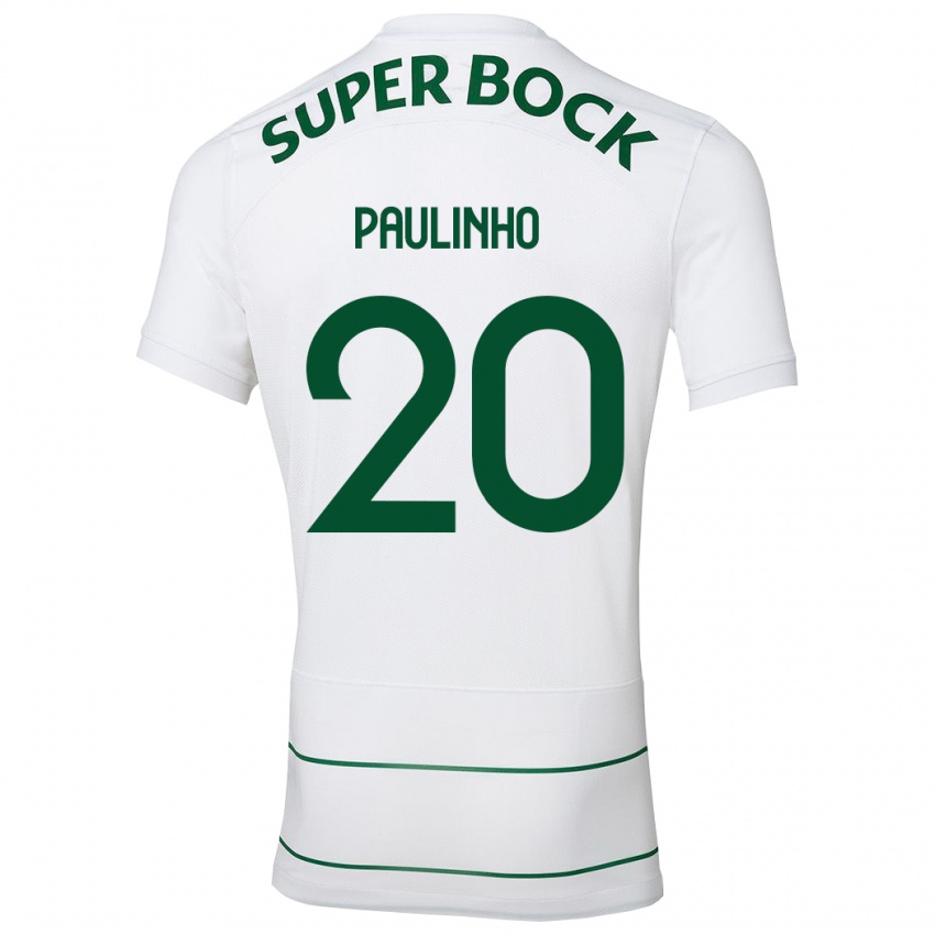 Hombre Camiseta Paulinho #20 Blanco 2ª Equipación 2023/24 La Camisa