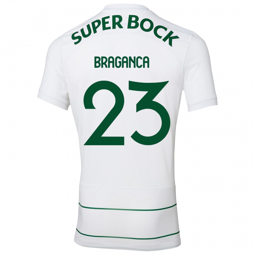 Hombre Camiseta Daniel Braganca #23 Blanco 2ª Equipación 2023/24 La Camisa