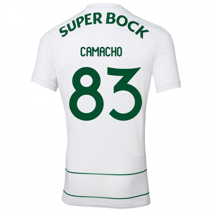 Hombre Camiseta Rafael Camacho #83 Blanco 2ª Equipación 2023/24 La Camisa