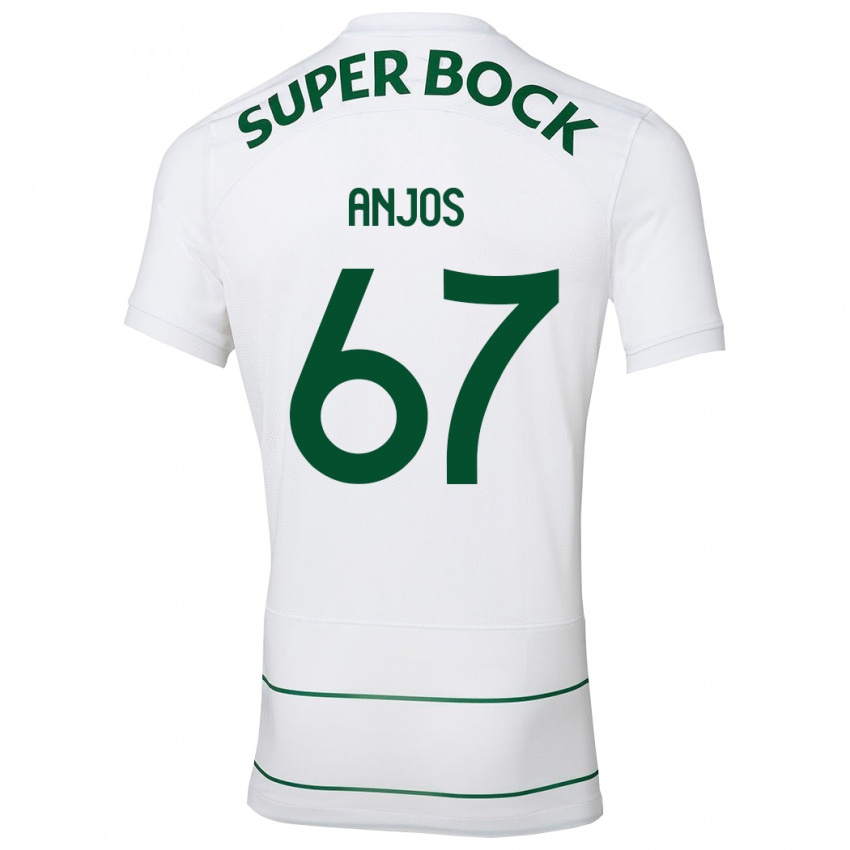 Hombre Camiseta Lucas Anjos #67 Blanco 2ª Equipación 2023/24 La Camisa