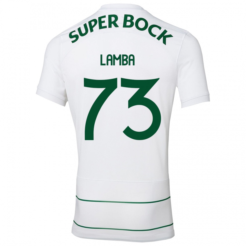 Hombre Camiseta Chico Lamba #73 Blanco 2ª Equipación 2023/24 La Camisa