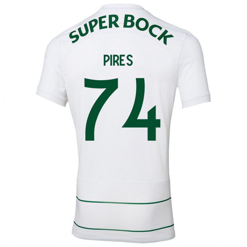 Hombre Camiseta Guilherme Pires #74 Blanco 2ª Equipación 2023/24 La Camisa