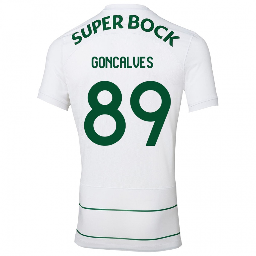 Hombre Camiseta Andre Goncalves #89 Blanco 2ª Equipación 2023/24 La Camisa