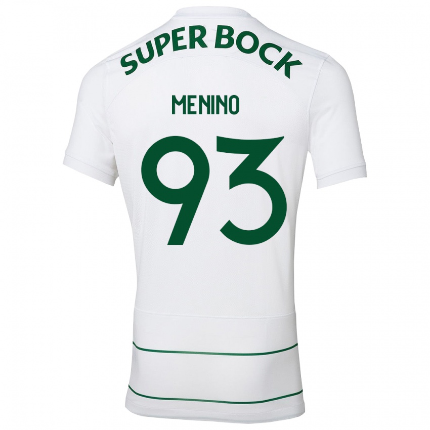 Hombre Camiseta Miguel Menino #93 Blanco 2ª Equipación 2023/24 La Camisa