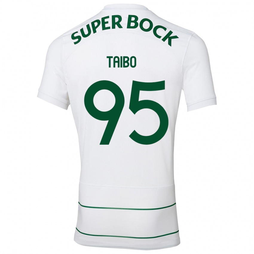 Hombre Camiseta Lucas Taibo #95 Blanco 2ª Equipación 2023/24 La Camisa
