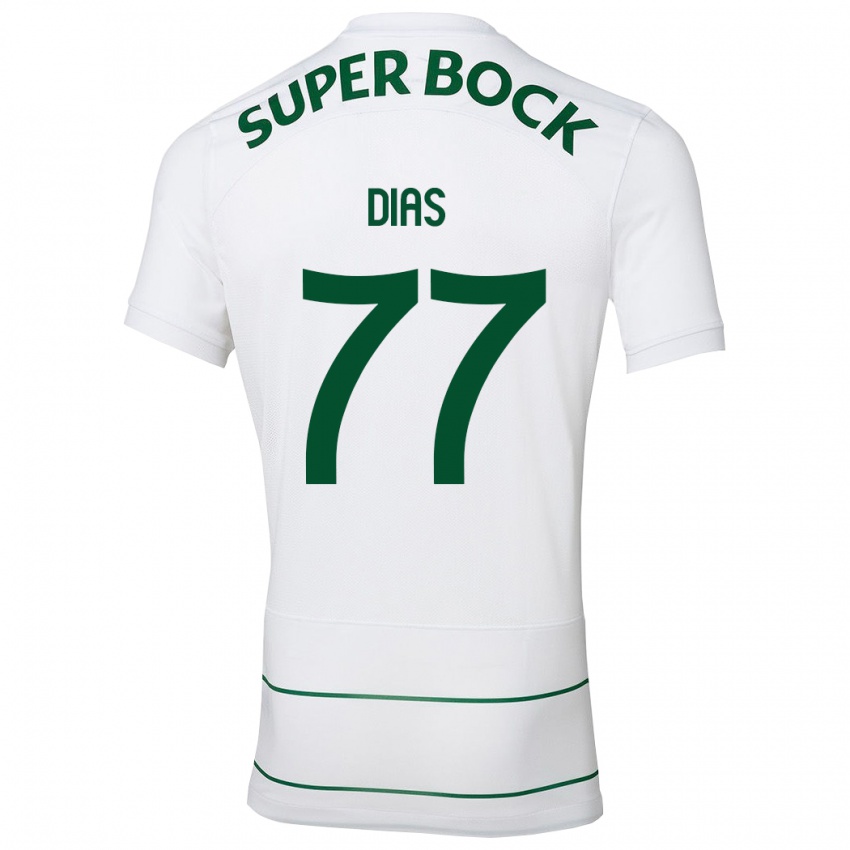 Hombre Camiseta Lucas Dias #77 Blanco 2ª Equipación 2023/24 La Camisa