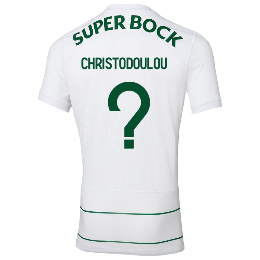 Hombre Camiseta Argyris Christodoulou #0 Blanco 2ª Equipación 2023/24 La Camisa