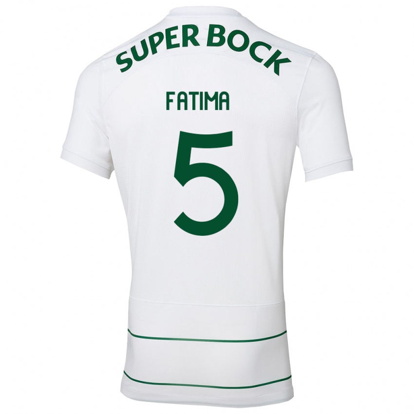 Hombre Camiseta Francisca Fatima Aquino Dutra #5 Blanco 2ª Equipación 2023/24 La Camisa