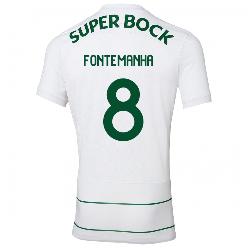 Hombre Camiseta Rita Fontemanha #8 Blanco 2ª Equipación 2023/24 La Camisa