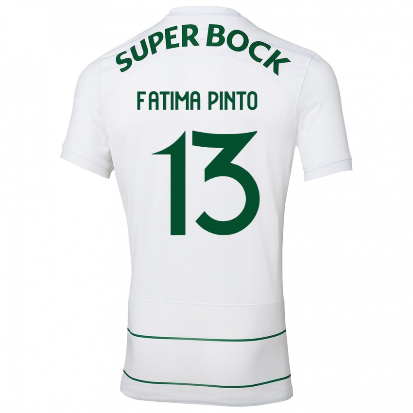 Hombre Camiseta Fátima Alexandra Figueira Pinto #13 Blanco 2ª Equipación 2023/24 La Camisa