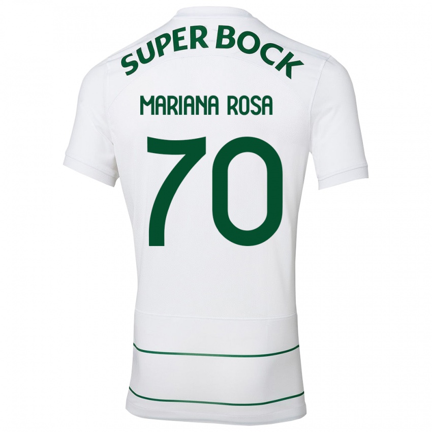Hombre Camiseta Mariana Silva Pinto Vilaça Da Rosa #70 Blanco 2ª Equipación 2023/24 La Camisa
