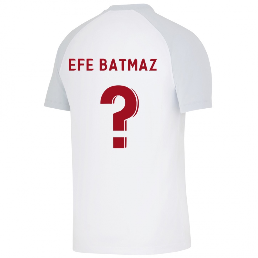 Hombre Camiseta Mert Efe Batmaz #0 Blanco 2ª Equipación 2023/24 La Camisa