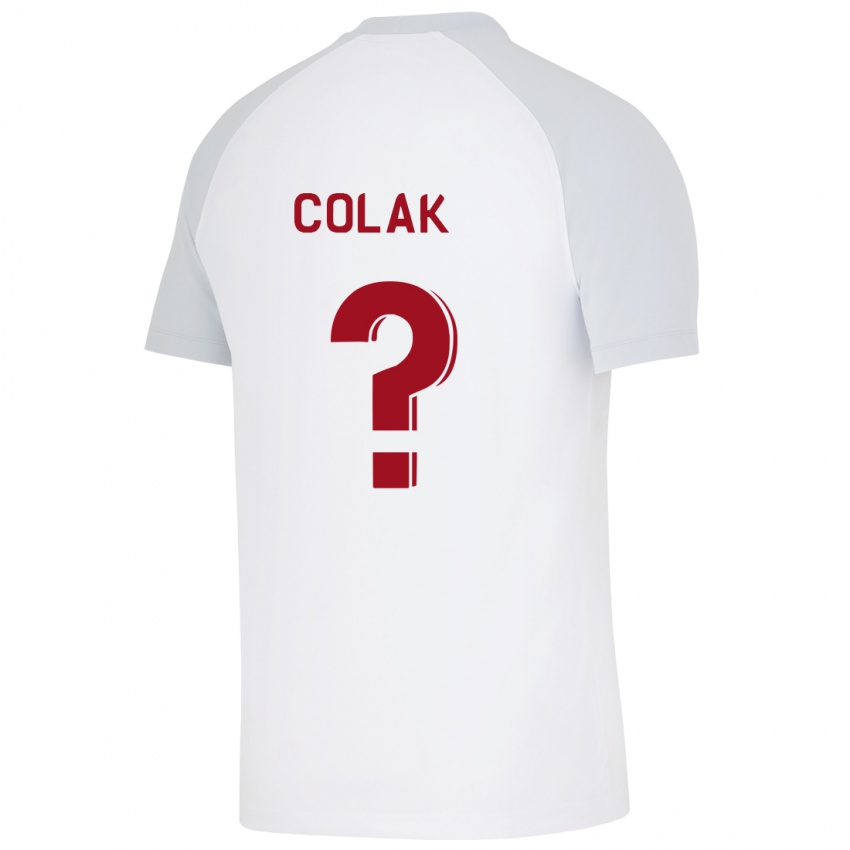 Hombre Camiseta Yiğit Çolak #0 Blanco 2ª Equipación 2023/24 La Camisa