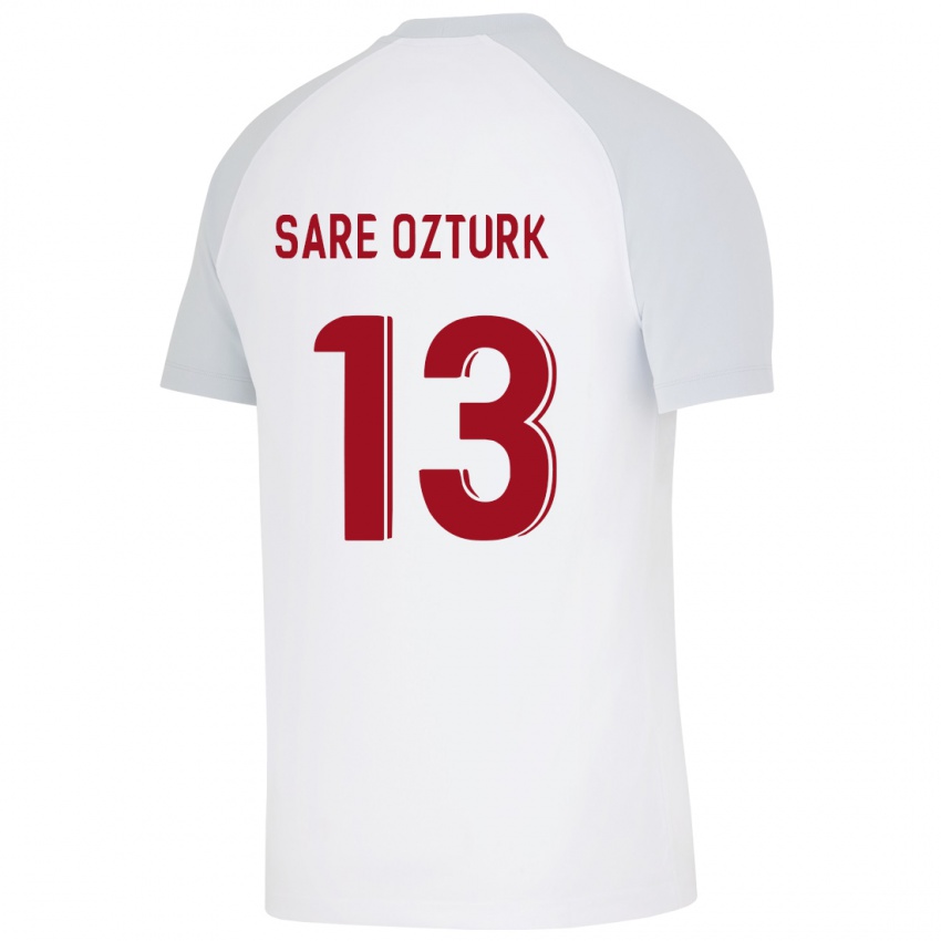 Hombre Camiseta Fatma Sare Öztürk #13 Blanco 2ª Equipación 2023/24 La Camisa