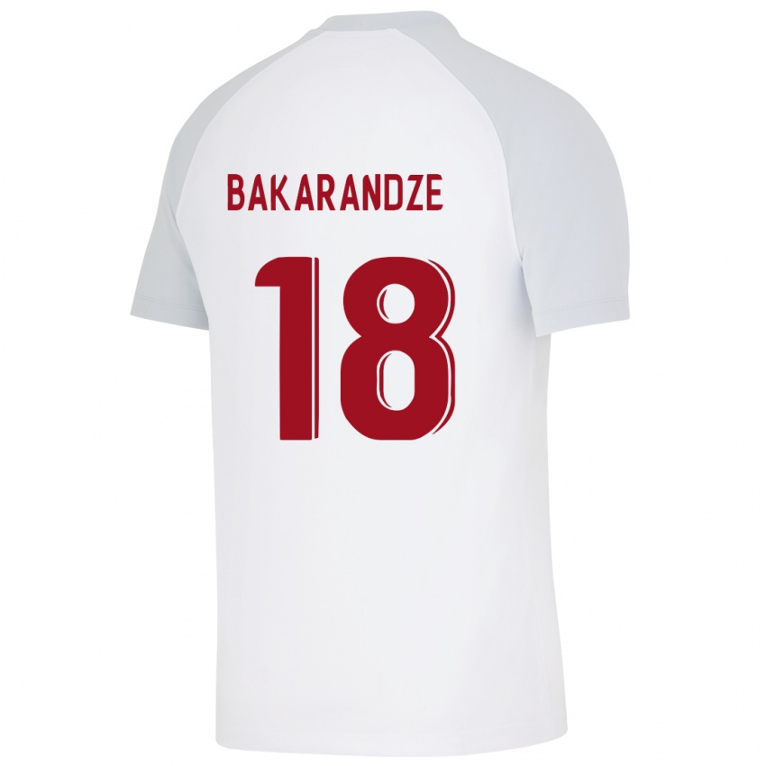 Hombre Camiseta Kristina Bakarandze #18 Blanco 2ª Equipación 2023/24 La Camisa