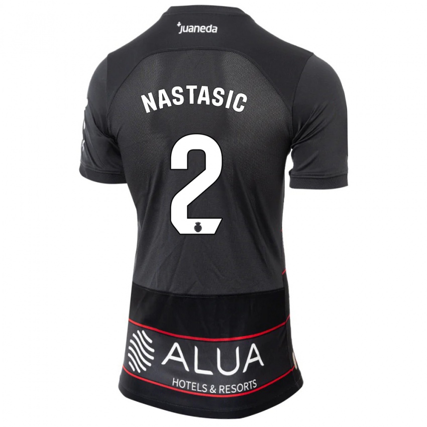 Hombre Camiseta Matija Nastasic #2 Negro 2ª Equipación 2023/24 La Camisa
