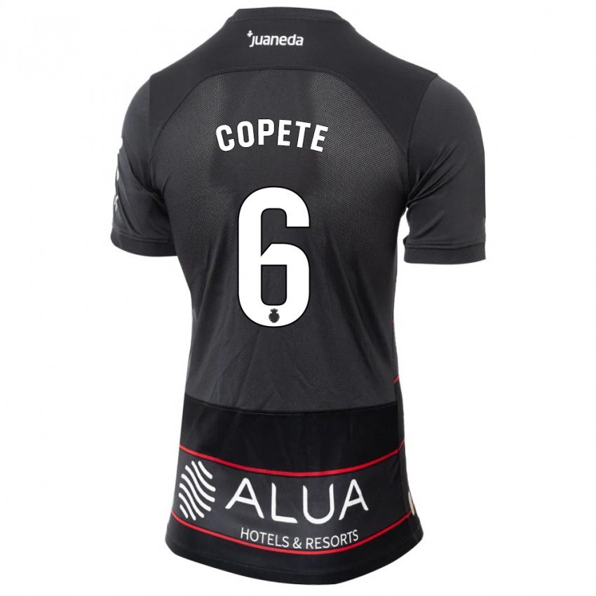 Hombre Camiseta José Copete #6 Negro 2ª Equipación 2023/24 La Camisa