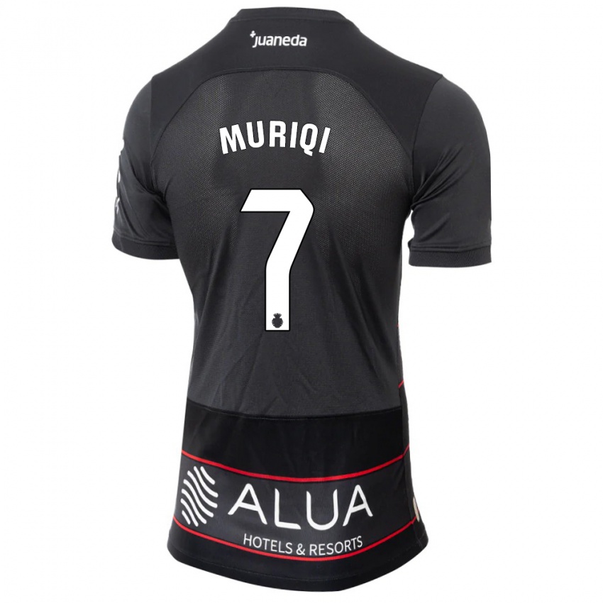 Hombre Camiseta Vedat Muriqi #7 Negro 2ª Equipación 2023/24 La Camisa