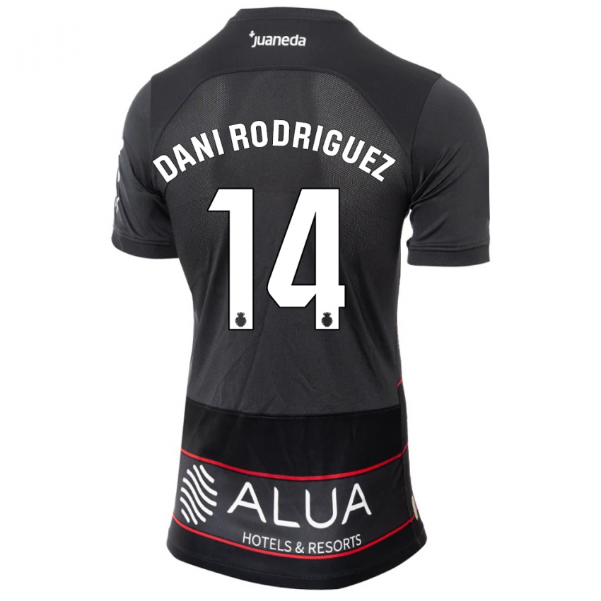 Hombre Camiseta Dani Rodríguez #14 Negro 2ª Equipación 2023/24 La Camisa