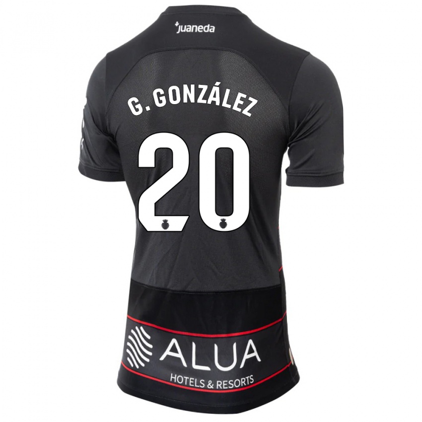 Hombre Camiseta Giovanni González #20 Negro 2ª Equipación 2023/24 La Camisa