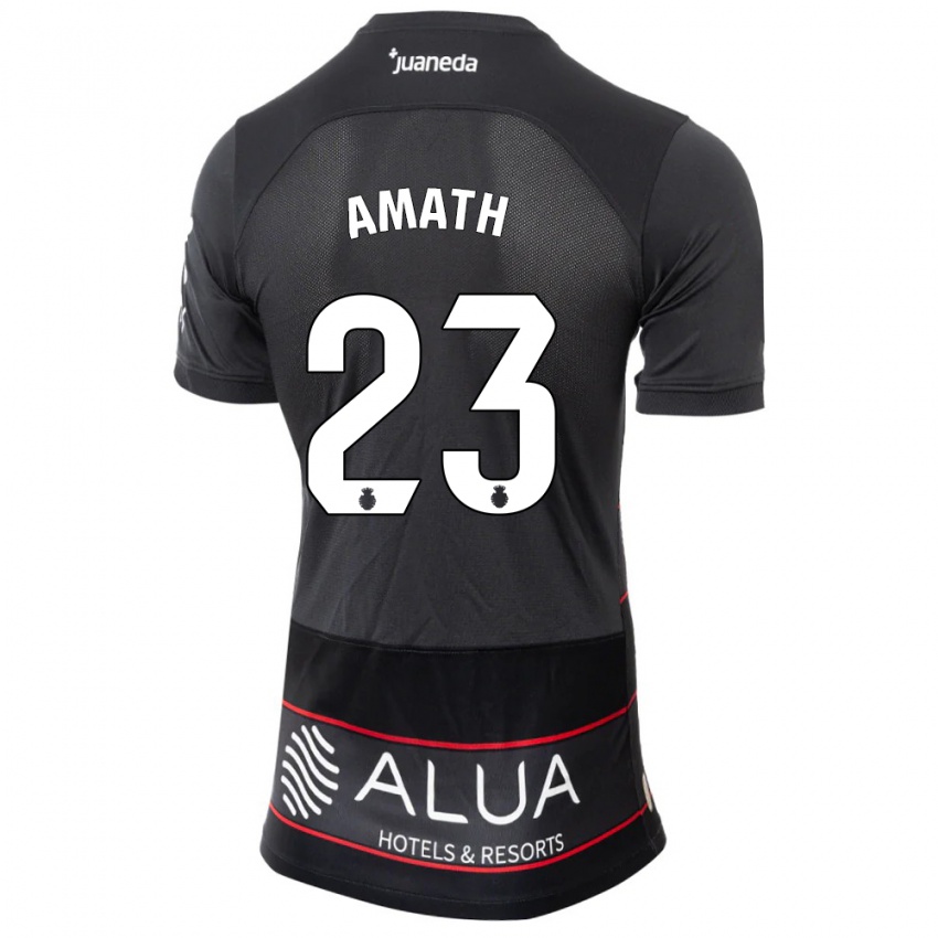 Hombre Camiseta Amath Ndiaye #23 Negro 2ª Equipación 2023/24 La Camisa