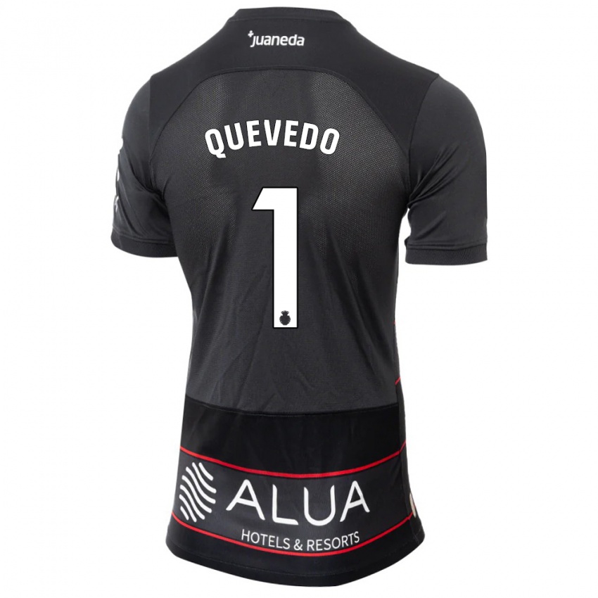 Hombre Camiseta Alex Quevedo #1 Negro 2ª Equipación 2023/24 La Camisa