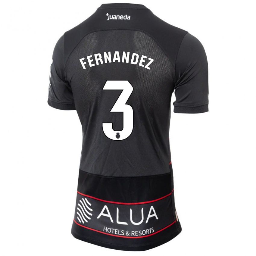 Hombre Camiseta Marcos Fernández #3 Negro 2ª Equipación 2023/24 La Camisa