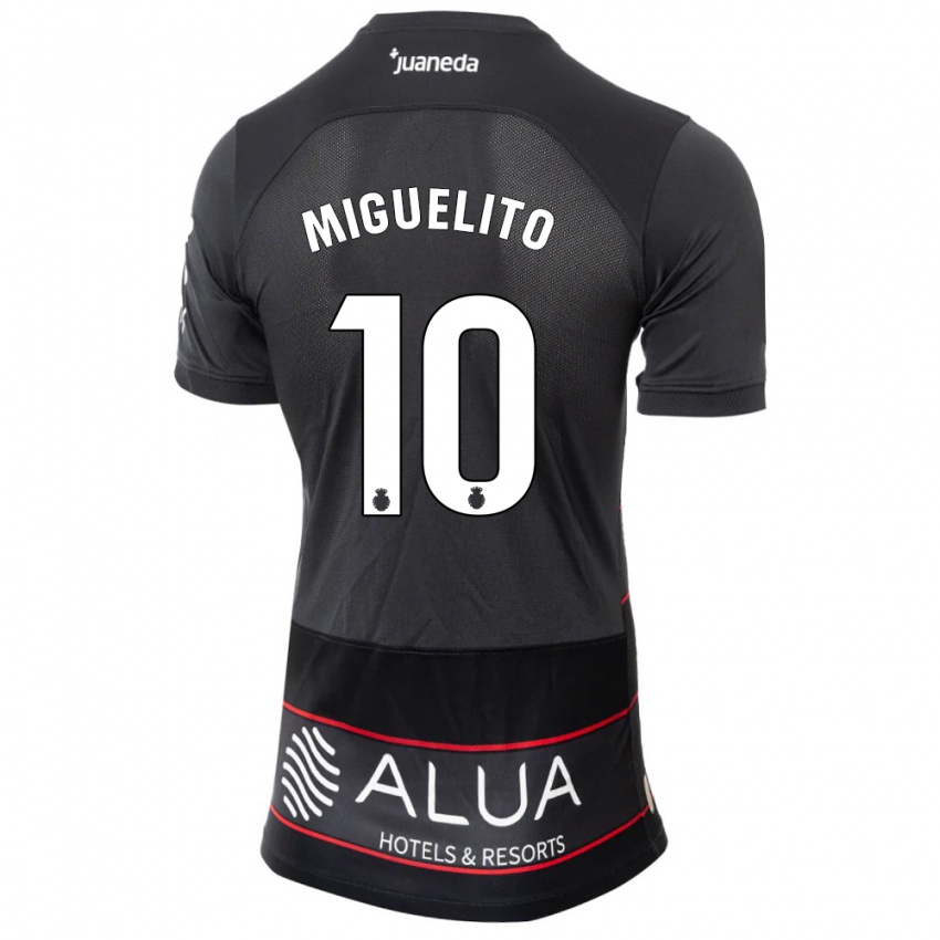 Hombre Camiseta Miguelito #10 Negro 2ª Equipación 2023/24 La Camisa