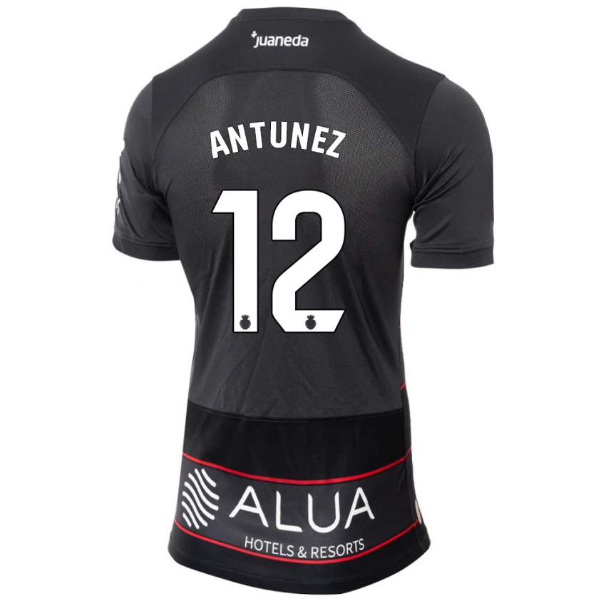 Hombre Camiseta Yahir Antúnez #12 Negro 2ª Equipación 2023/24 La Camisa
