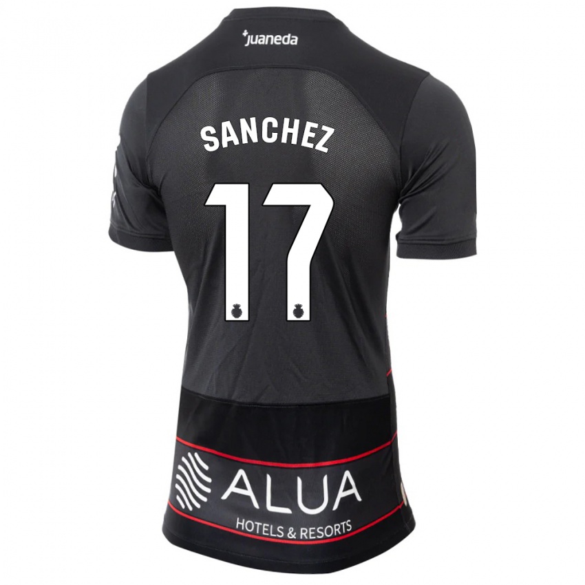 Hombre Camiseta Avelino Sánchez #17 Negro 2ª Equipación 2023/24 La Camisa