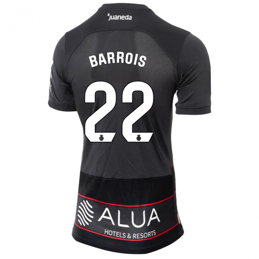 Hombre Camiseta Eliott Barrois #22 Negro 2ª Equipación 2023/24 La Camisa