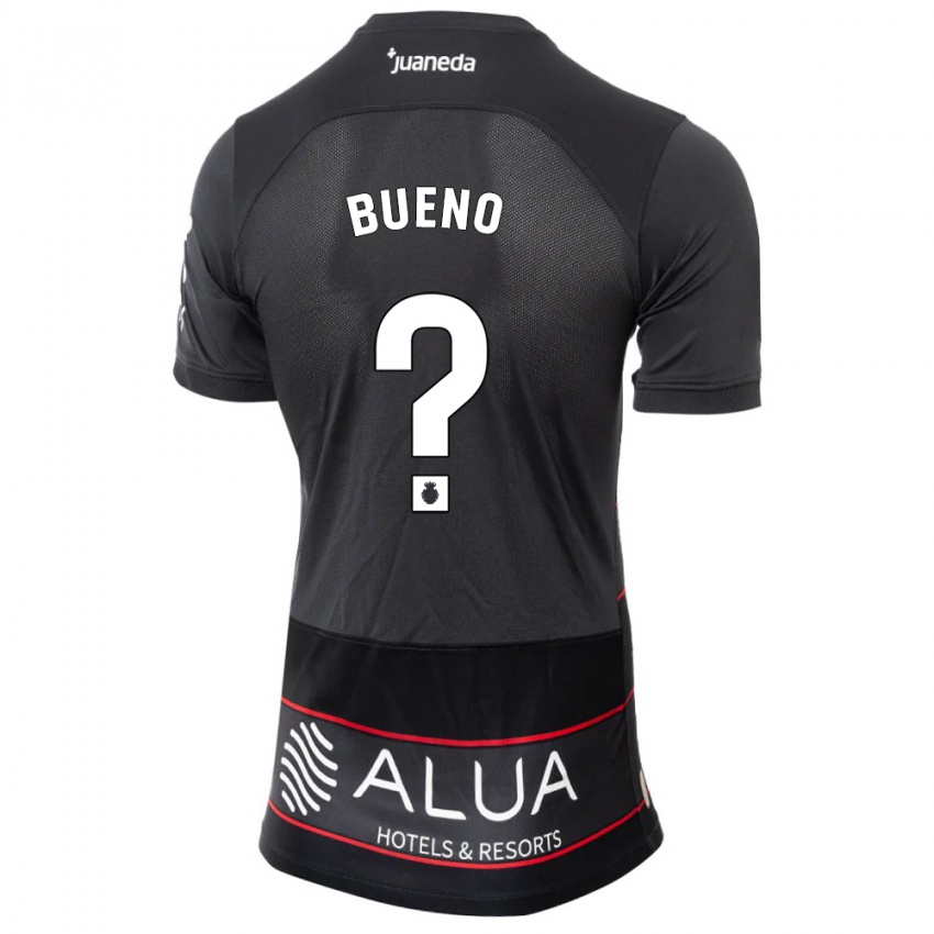 Hombre Camiseta Antonio Bueno #0 Negro 2ª Equipación 2023/24 La Camisa