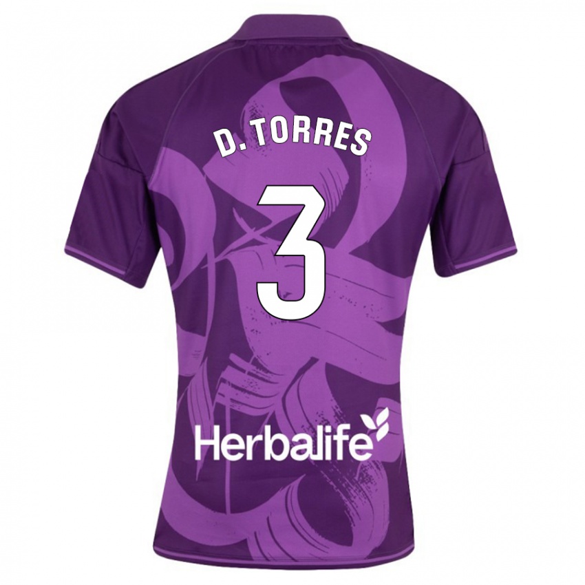 Hombre Camiseta David Torres #3 Violeta 2ª Equipación 2023/24 La Camisa