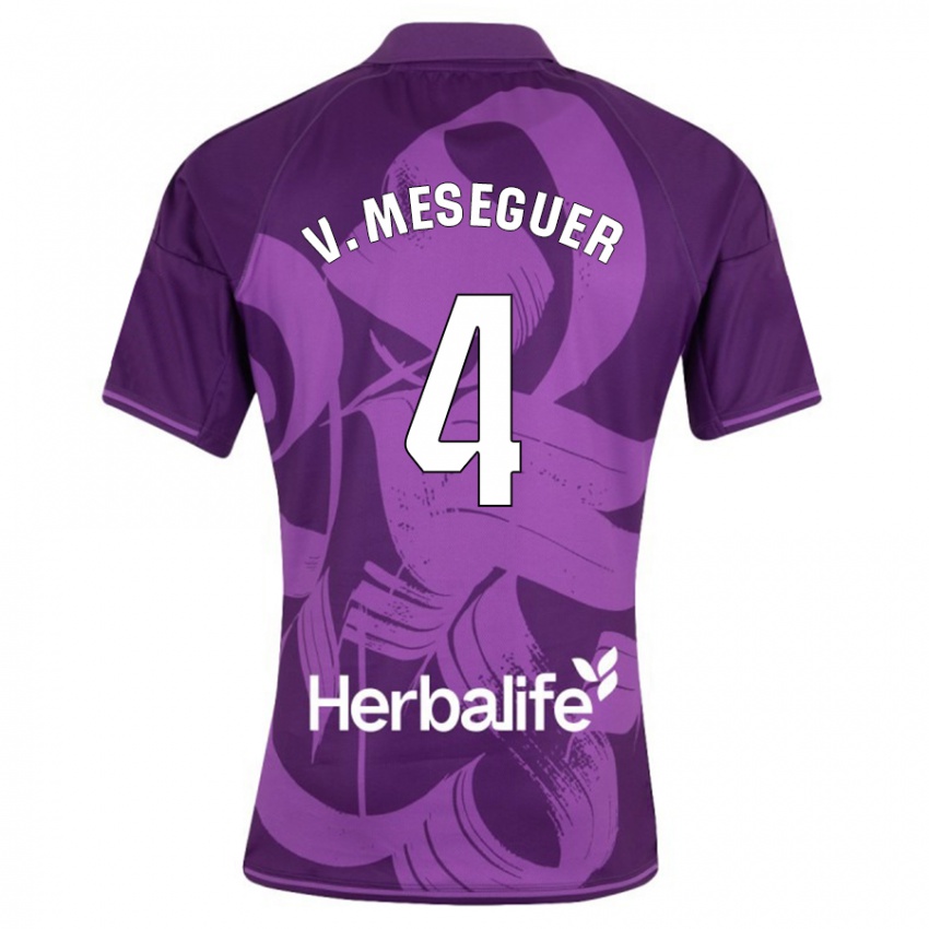 Hombre Camiseta Víctor Meseguer #4 Violeta 2ª Equipación 2023/24 La Camisa