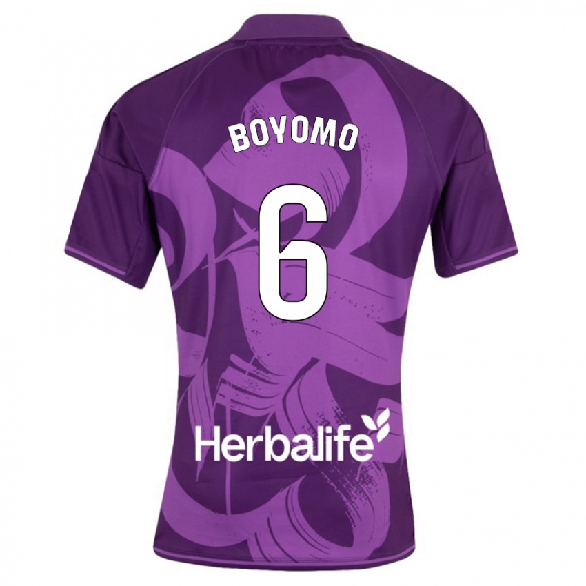 Hombre Camiseta Enzo Boyomo #6 Violeta 2ª Equipación 2023/24 La Camisa