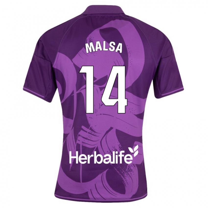 Hombre Camiseta Mickaël Malsa #14 Violeta 2ª Equipación 2023/24 La Camisa