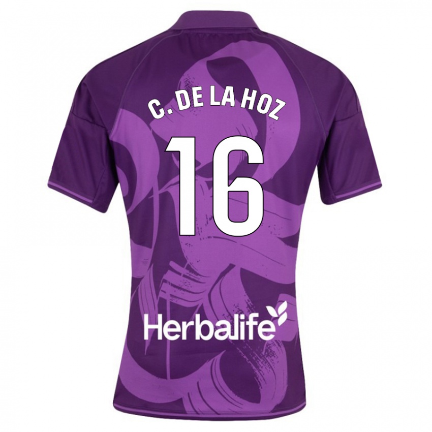 Hombre Camiseta César De La Hoz #16 Violeta 2ª Equipación 2023/24 La Camisa