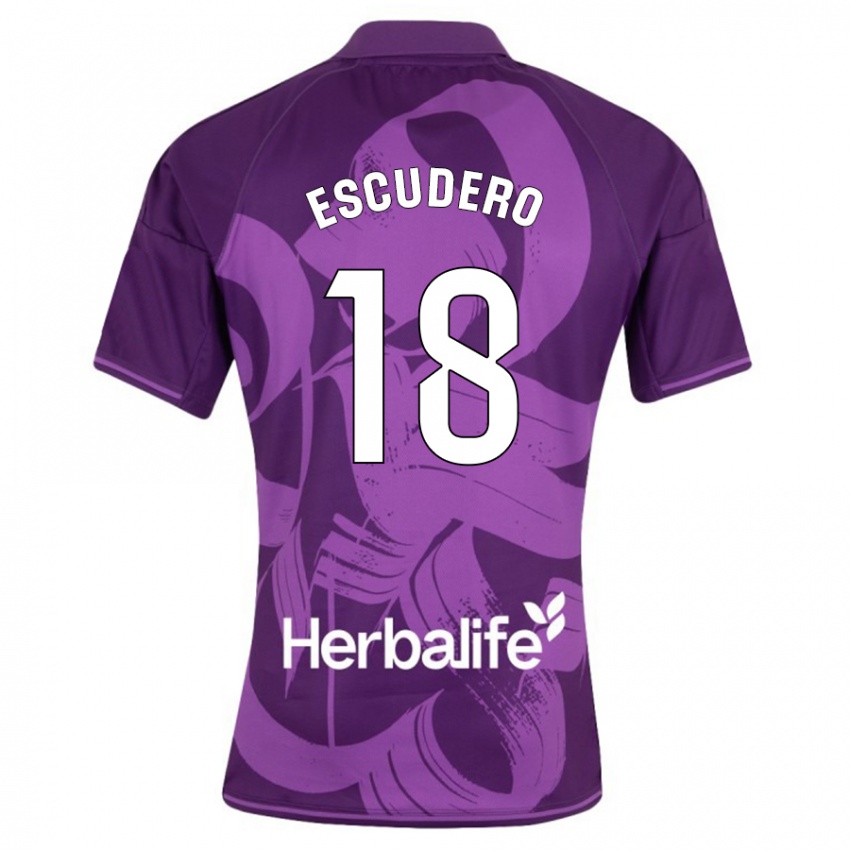 Hombre Camiseta Sergio Escudero #18 Violeta 2ª Equipación 2023/24 La Camisa