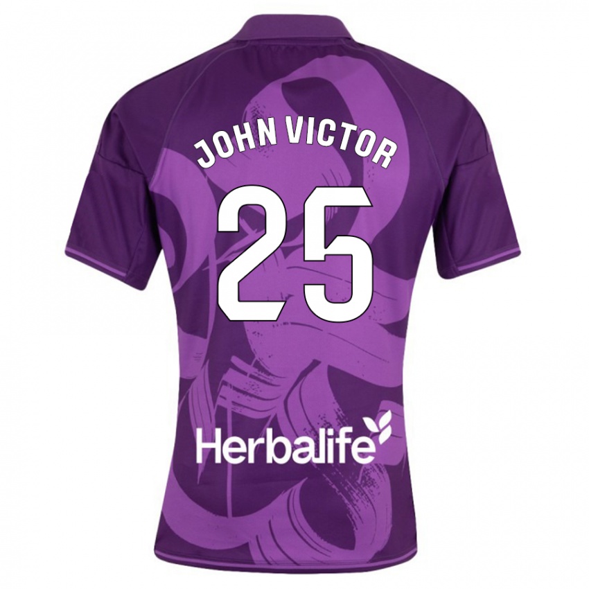 Hombre Camiseta John Victor #25 Violeta 2ª Equipación 2023/24 La Camisa