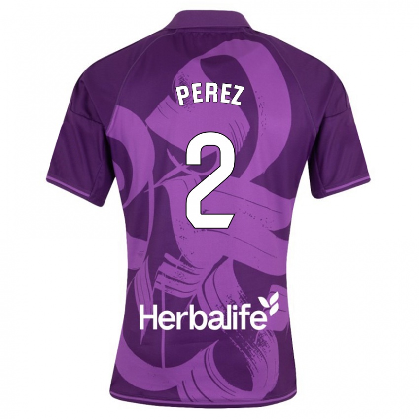 Hombre Camiseta Iker Pérez #2 Violeta 2ª Equipación 2023/24 La Camisa