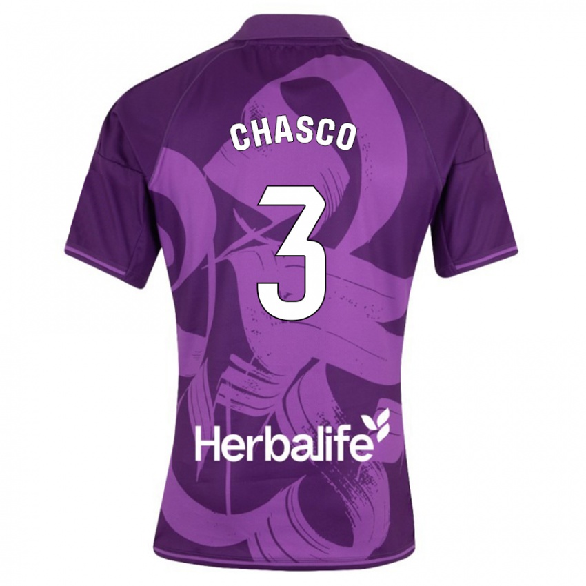 Hombre Camiseta Raúl Chasco #3 Violeta 2ª Equipación 2023/24 La Camisa