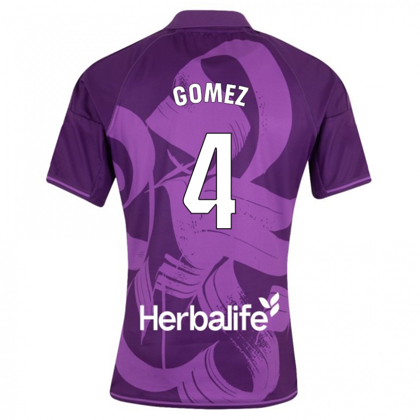 Hombre Camiseta Adrián Gómez #4 Violeta 2ª Equipación 2023/24 La Camisa